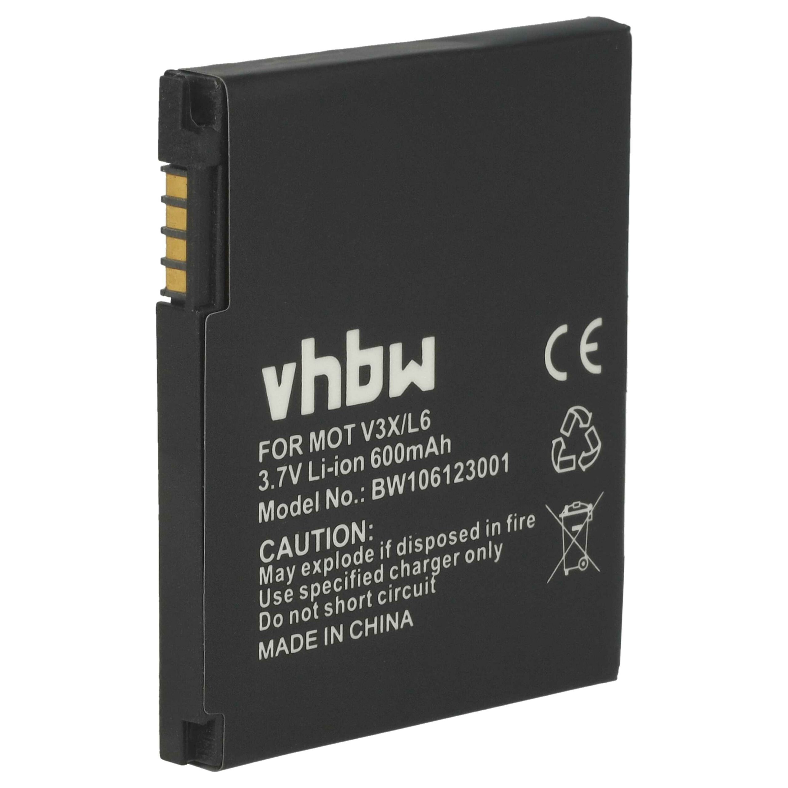 Bateria para Motorola BC50, SNN5779, CFNN1043, CFNN7007, 77865 - 600 mAh 3.7 V Li-Ion vhbw