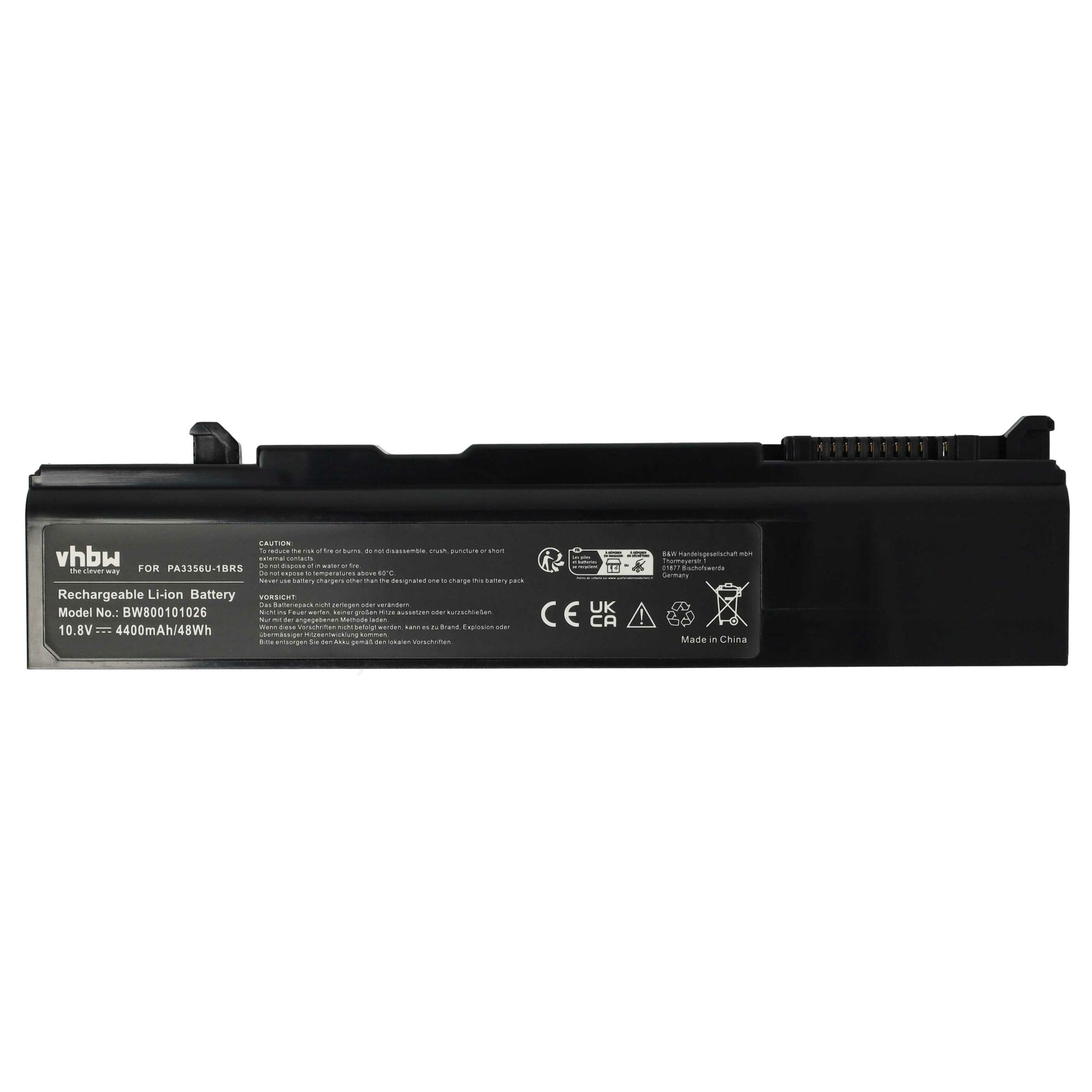 Bateria para Notebook Toshiba PA3356U-1BRS, A9-S9020V, PA3356U-1BAS - 4400 mAh 10.8 V Li-Ion - Image 3