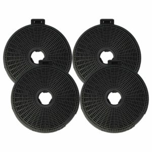 4x Filtro de Carvão Ativado para Exaustor Teka Küppersbusch ZUB 881 - 20 cm