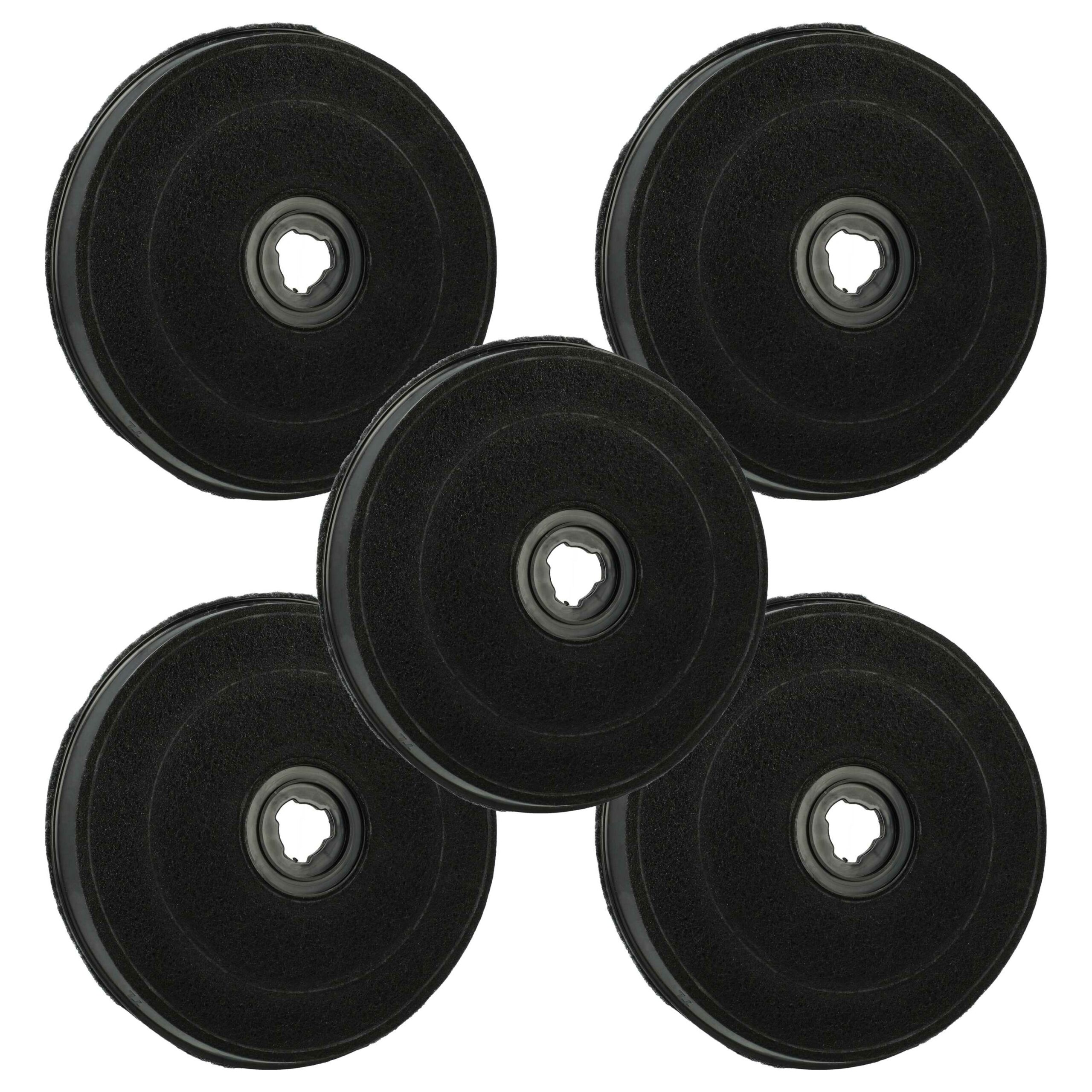 Pack 5x Filtro de Carvão Ativado para Exaustor Zanussi - Compatível Indesit C000307666, C0005795 - 23 cm