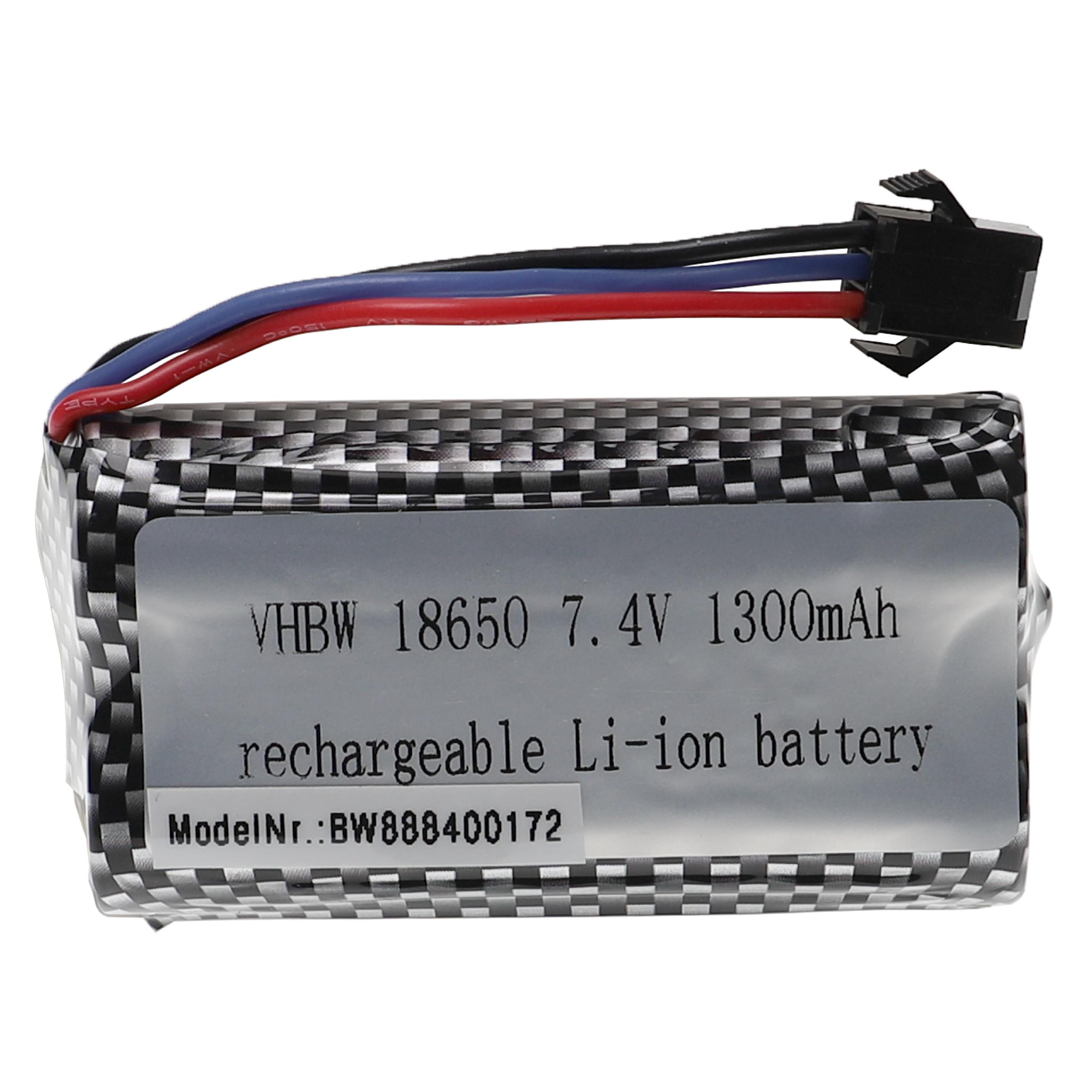 Bateria vhbw para TurbineX Stunt-Fun-Racer Nr. 820575 - 1300 mAh 7.4 V Li-Ion SM-3P