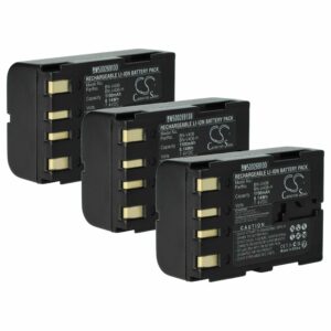 Bateria vhbw 900 mAh 7.2V Li-Ion para câmaras JVC BN-V416, BN-V428, BN-V408 (Pack 3x)