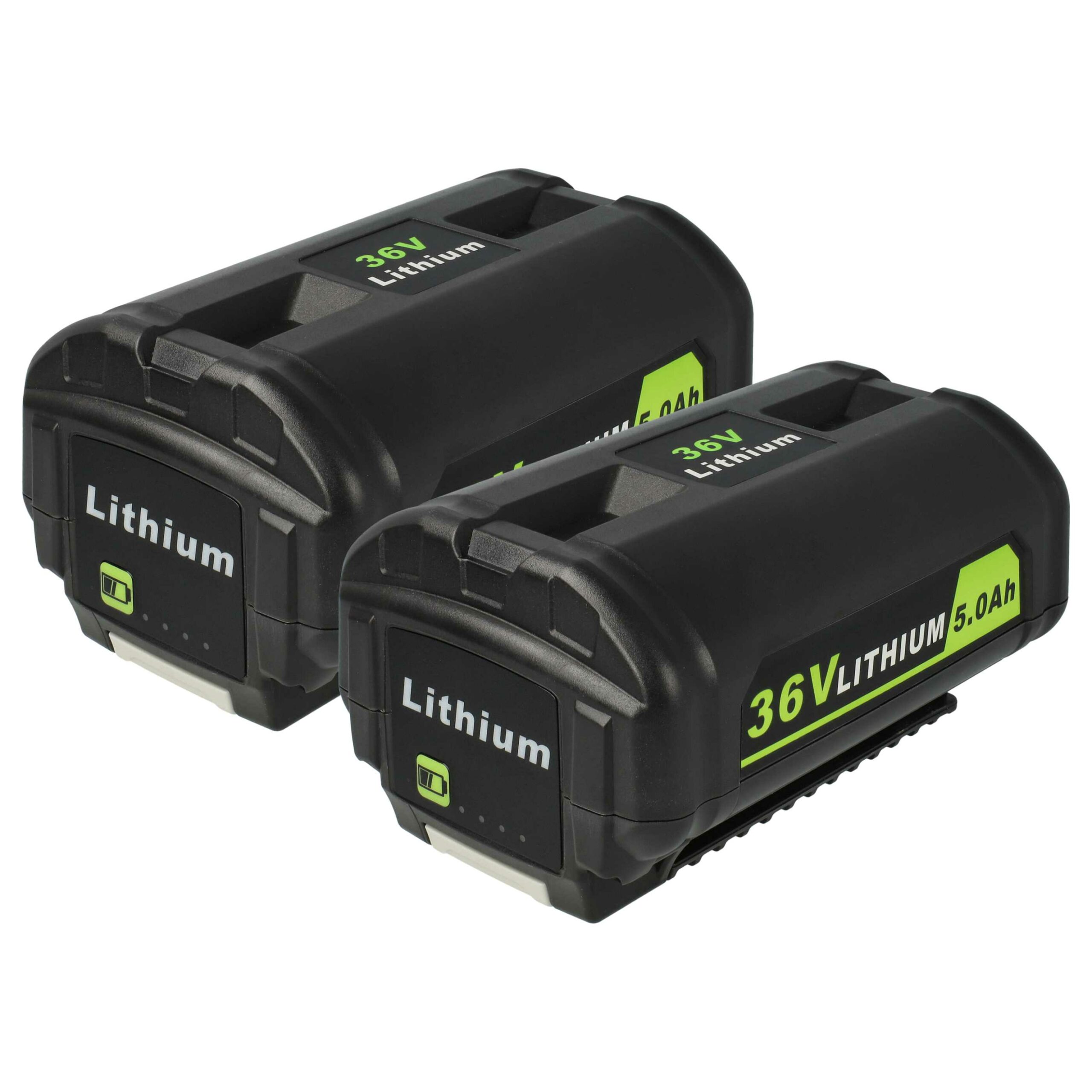 2 Baterias vhbw 36 V 5 Ah Li-Ion para Ryobi BPL3626, BPL3640, BPL3650