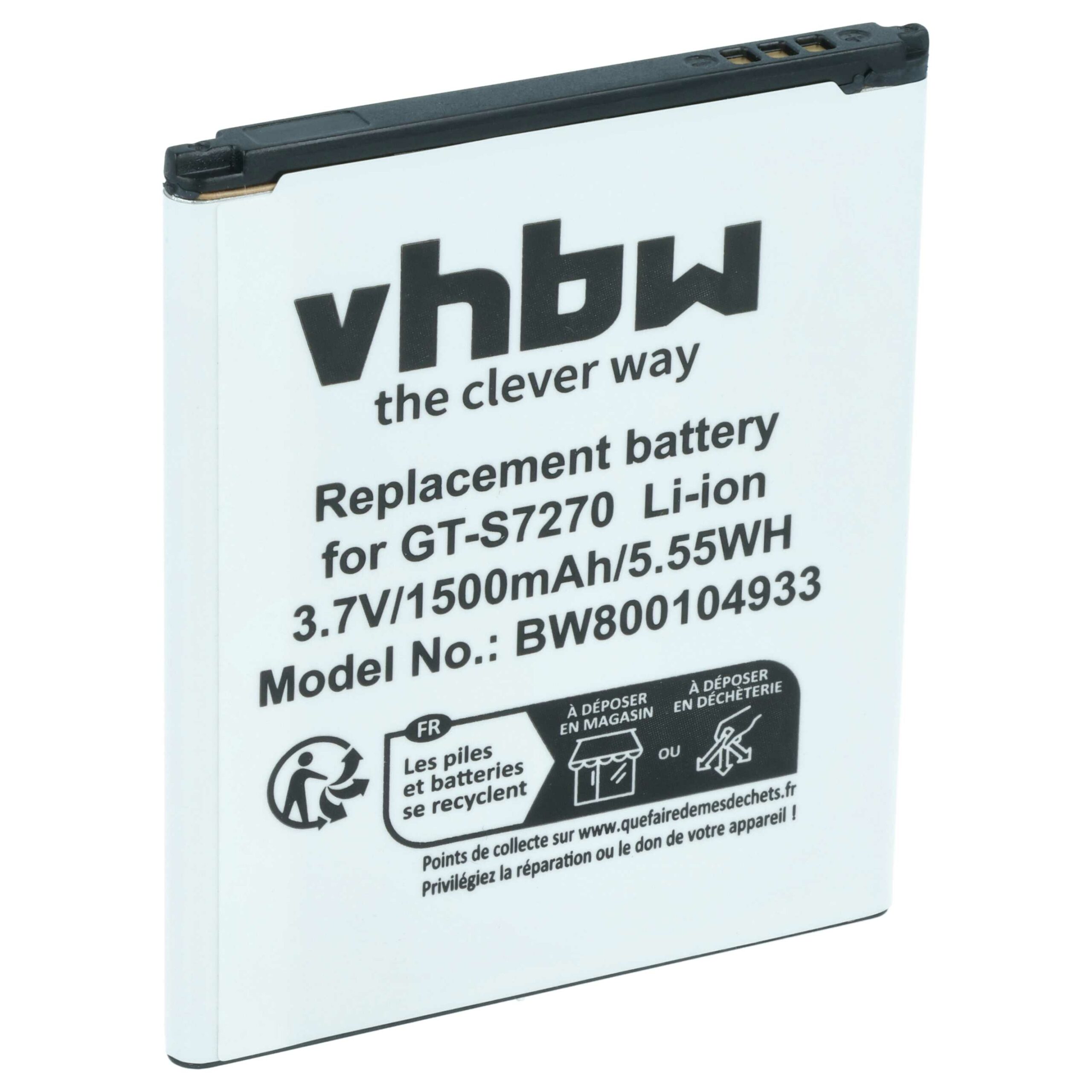 Bateria para Samsung B100, B100AE, EB-B100AE, GH43-03948B - 1500 mAh 3.7 V Li-Ion vhbw