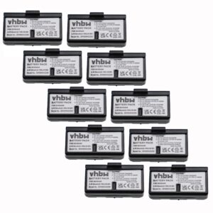 Bateria Wireless vhbw 10x compatível com Sennheiser BA90, E90, E180 - 60 mAh 2.4 V NiMH