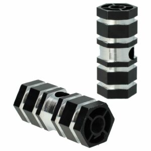2x Apoios de Pé para Bicicleta, BMX e Bicicleta de Montanha - Pedaleiras BMX 6.6 x 2.5 cm, Preto