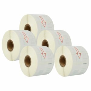 5 Rolos de Etiquetas vhbw Compatíveis com Dymo 11354 - 57 mm x 32 mm
