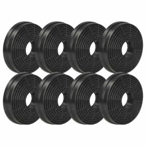 Pack 8x Filtro de Carvão Ativado para Bomann KF563 e Capelas - 10,5 cm