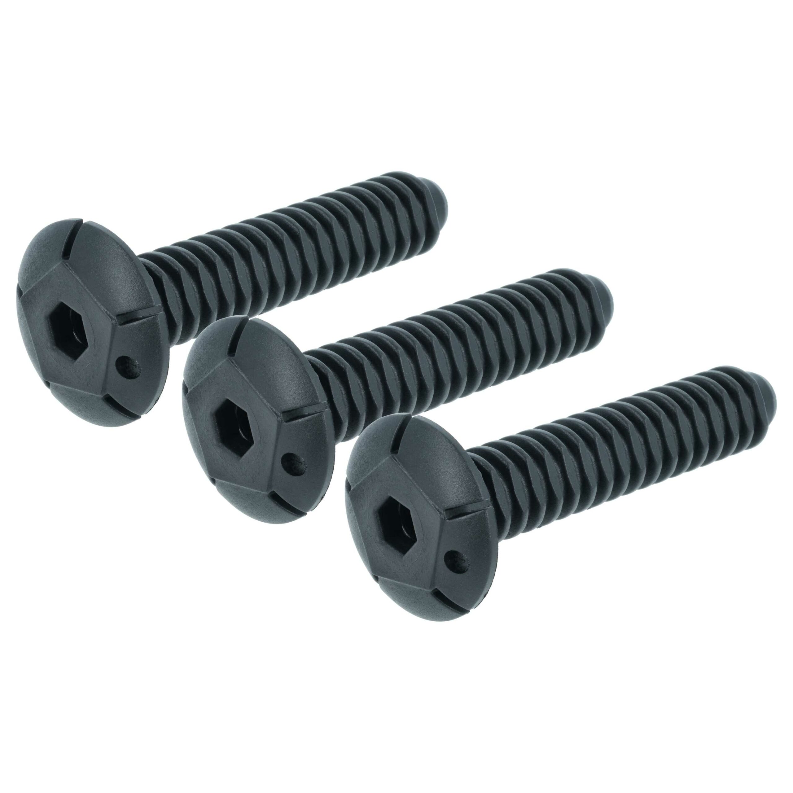 3x Pé Ajustável para Máquina de Lavar Loiça Ariston C00340804 - 11 cm, Preto