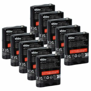Bateria vhbw para Motorola 4002A - 10 unidades 1500 mAh 3.6V NiMH