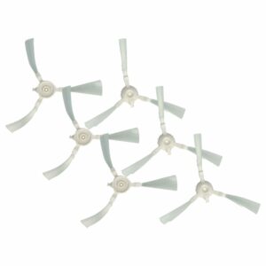 6 Escovas Laterais Substitutas Rowenta ZR720002 para Robô Aspirador - 3 Braços, Azul e Cinzento