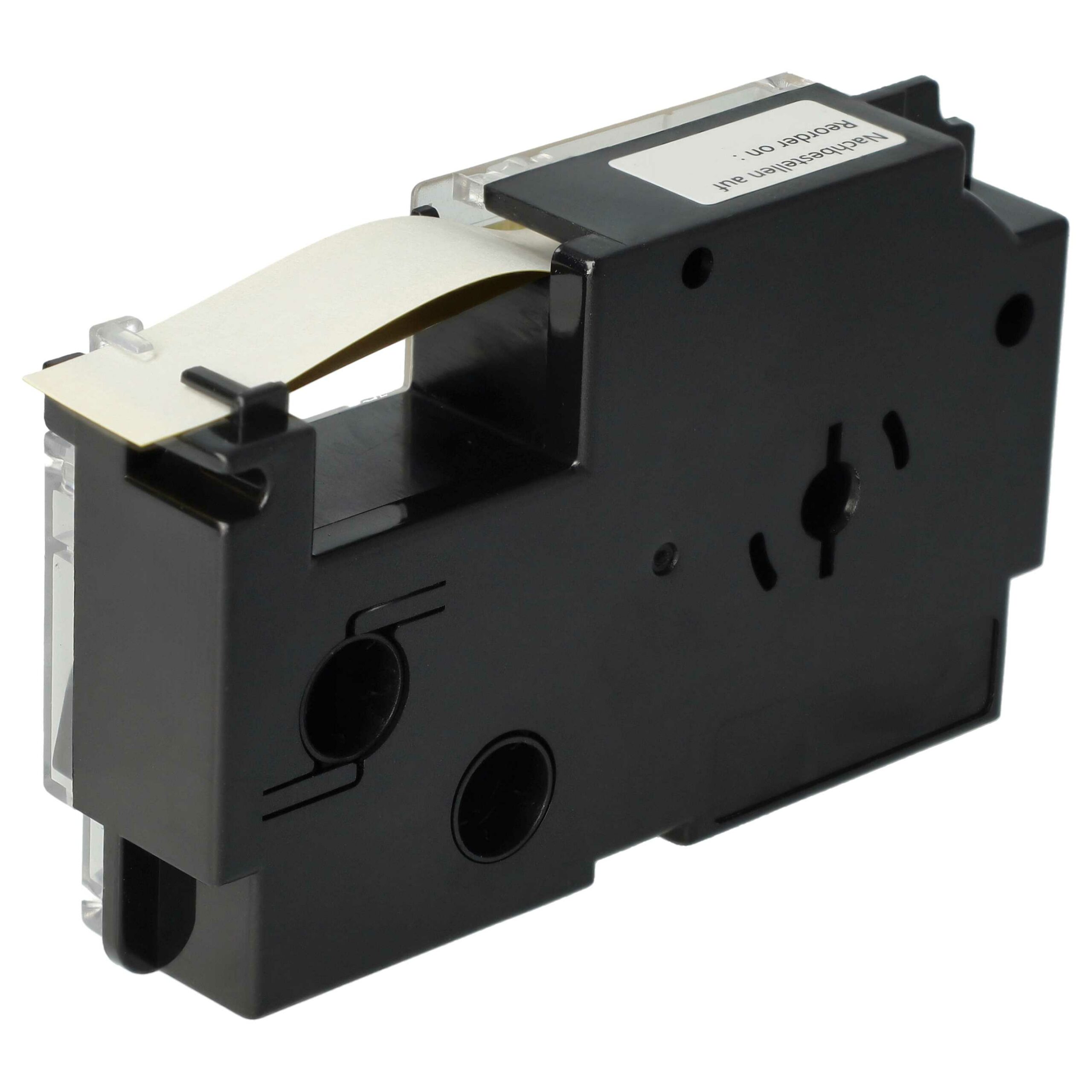 Fita de etiqueta compatível Casio XR-12YW1, XR-12YW - 12 mm preto sobre amarelo vhbw - Image 2