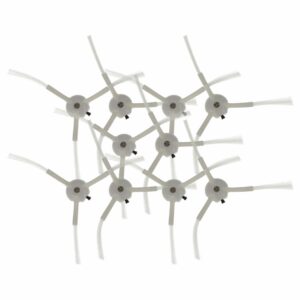 10x Escova Lateral para Proscenic M8 Pro - 3 braços, branca (vhbw)