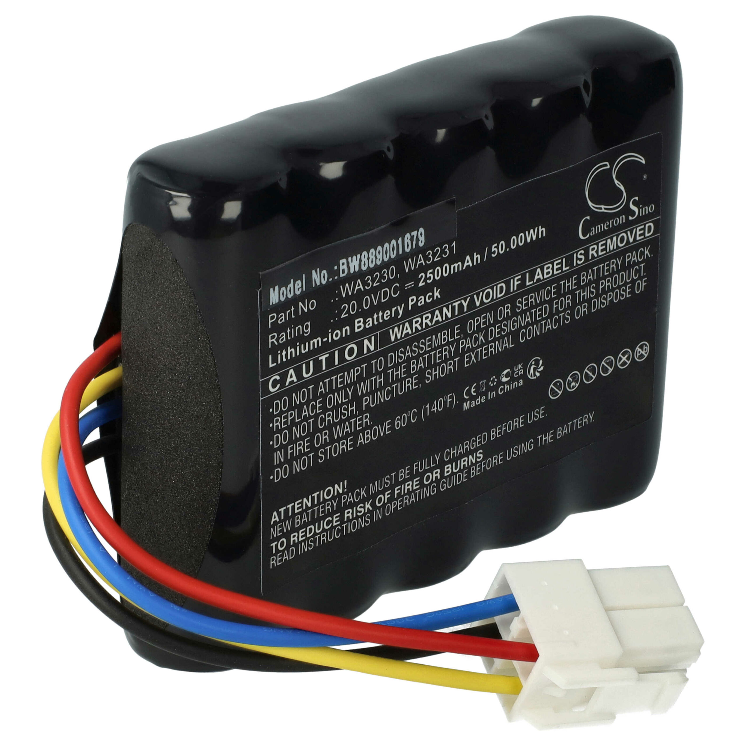 Bateria vhbw 20V 2500 mAh Li-Ion para Worx Landroid, WR105SI e Lux-Tools - Image 3