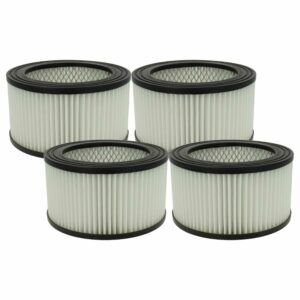 4x Filtro de Cartucho vhbw compatível com Oxeo 760023 para Aspirador PowerPlus, preto/branco