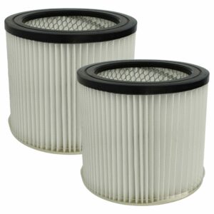 2x Filtro Cartucho de Substituição vhbw para Aspirador Scheppach 7907709719, Preto/Branco