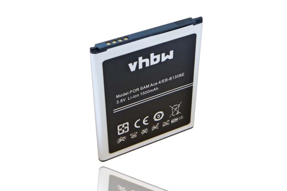 Bateria vhbw compatível com Samsung EB-B130BE, GH43-04256A, EB-BG313BBE - 1500 mAh 3.8 V Li-Ion