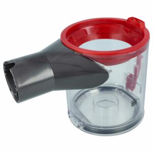 Recipiente de Pó vhbw compatível com Dyson 967699-01 - Coletor de Poeira Vermelho Cinzento Transparente