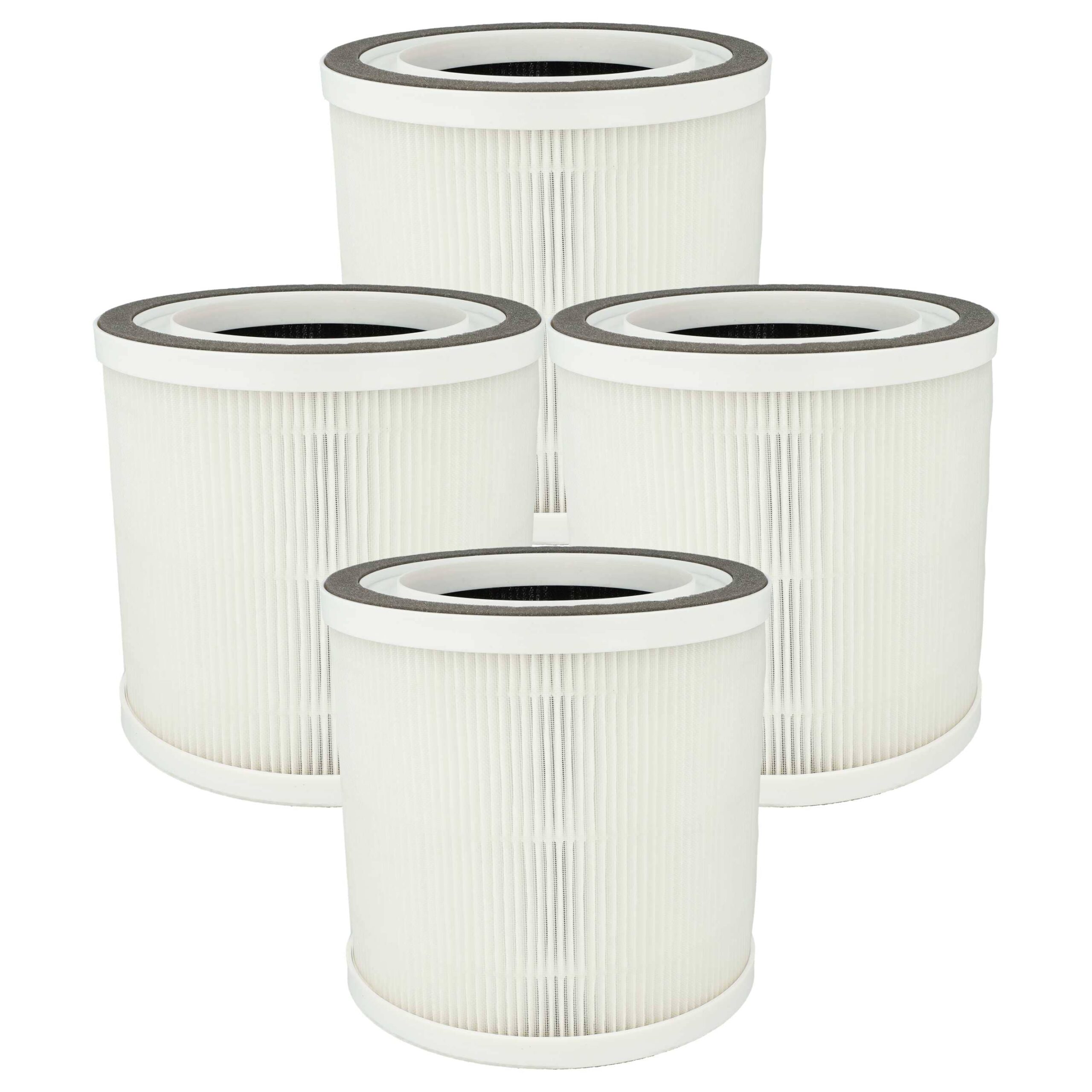4x Filtros para Purificador TCL Breeva - Pré-filtro + HEPA + Carvão Ativado vhbw