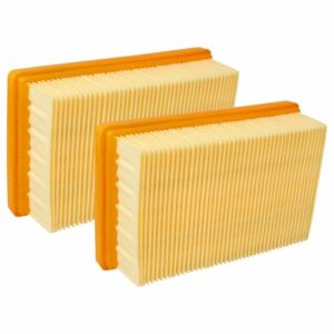 2 Filtros plissados vhbw para Kärcher MV4, MV5, WD4, WD5, WD6