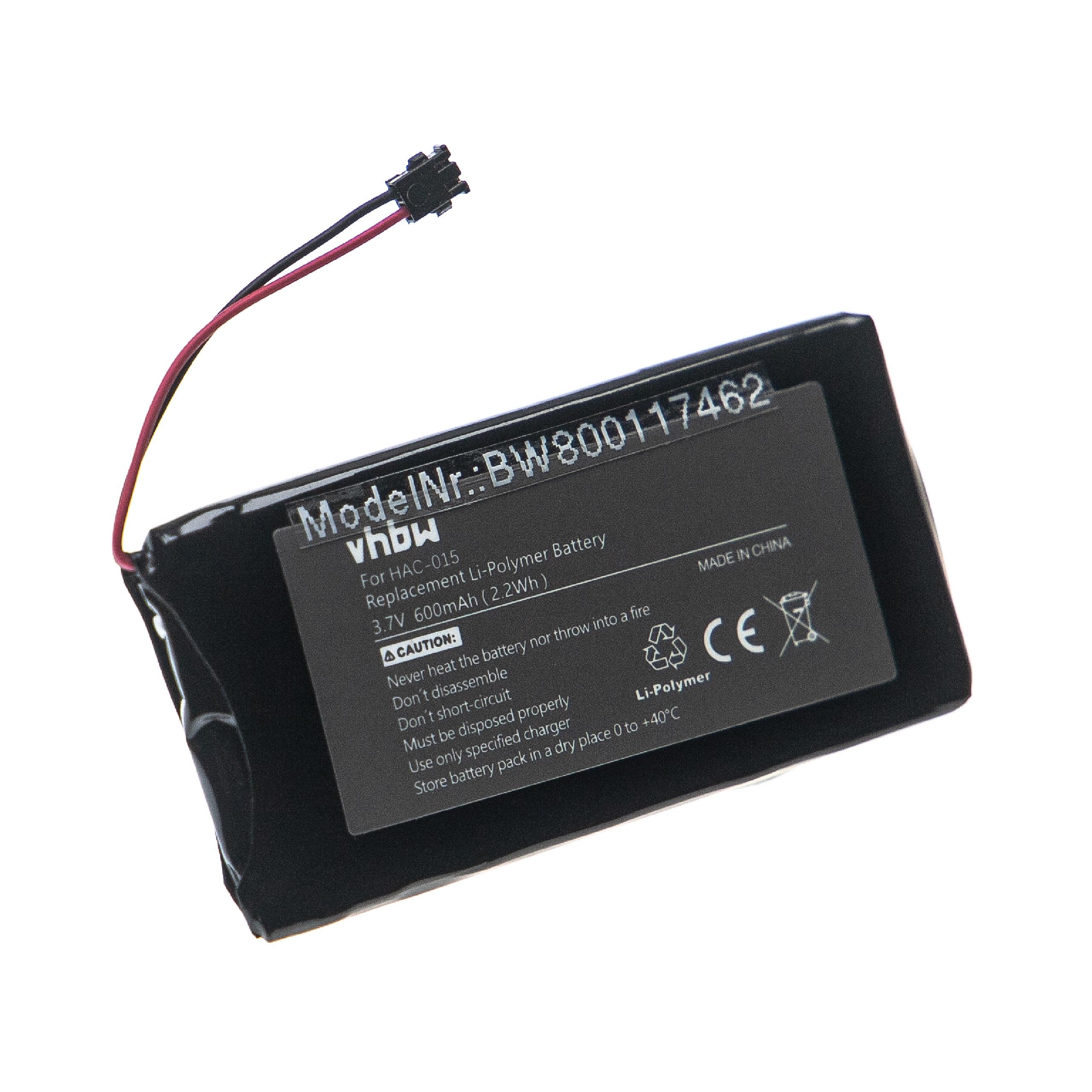 Bateria vhbw para Comando Nintendo Switch HAC-BPJPA-C0, HAC-006 - 600 mAh 3.7 V Li-polímero