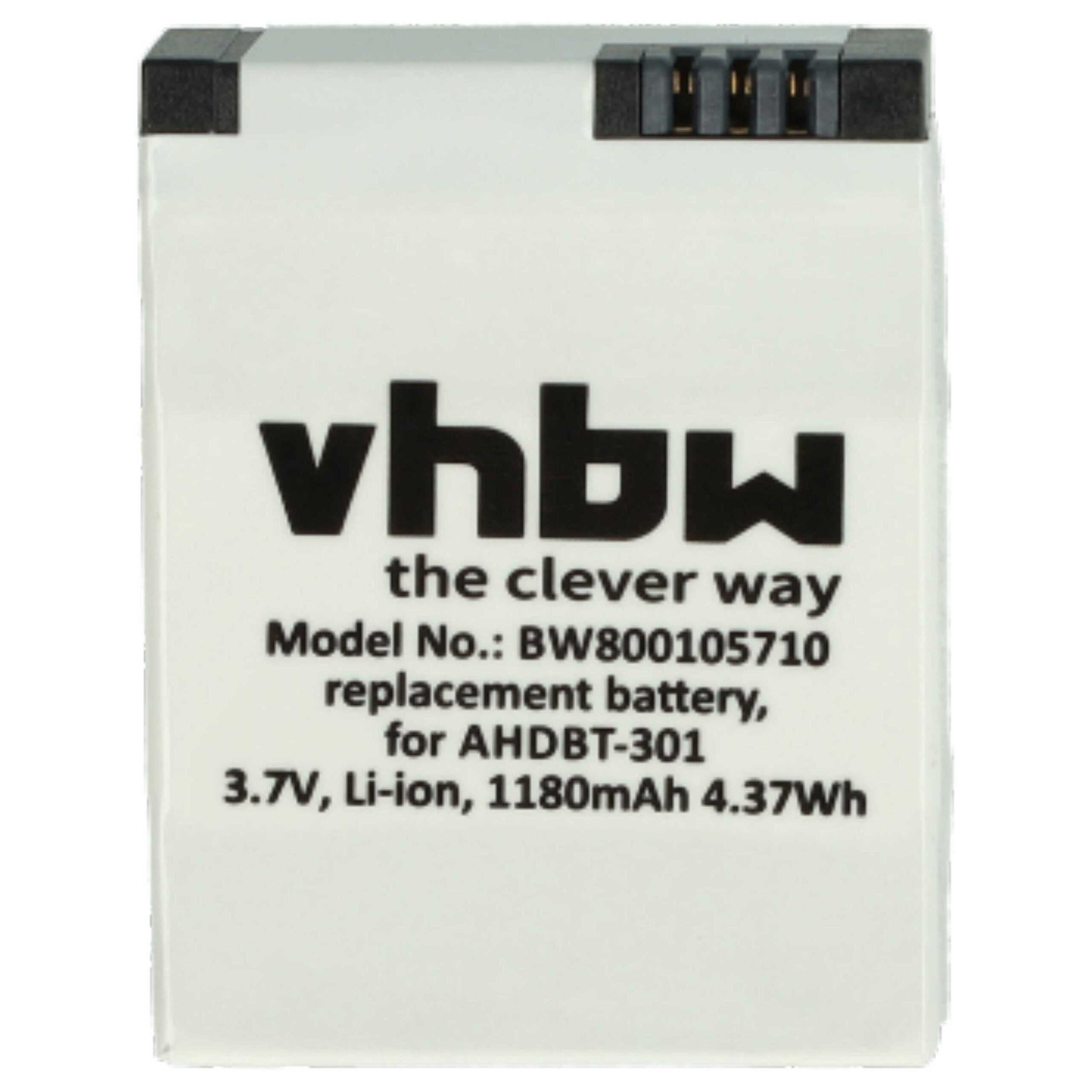 Bateria vhbw 3x para GoPro - 1180 mAh 3.7 V Li-polymer - Image 3