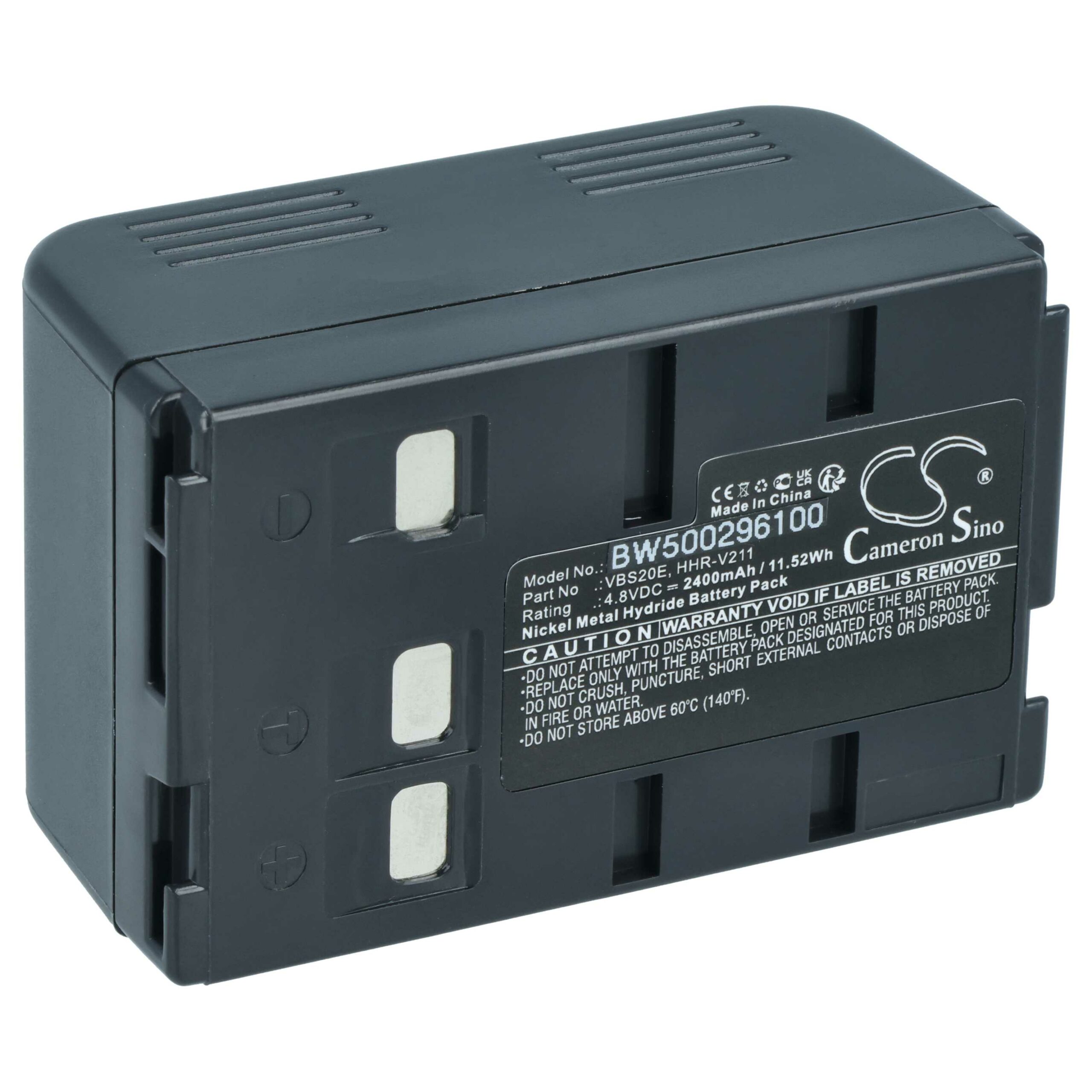 Bateria vhbw para Videocâmara Panasonic HHR-V211, VW-VBH10E, HHR-V212 - 2400 mAh 4.8 V NiMH