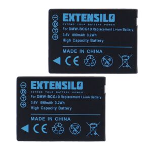 2x Bateria EXTENSILO compatível com Leica BP-DC7, BP-DC7E - 890mAh, 3.6V, Li-Ion