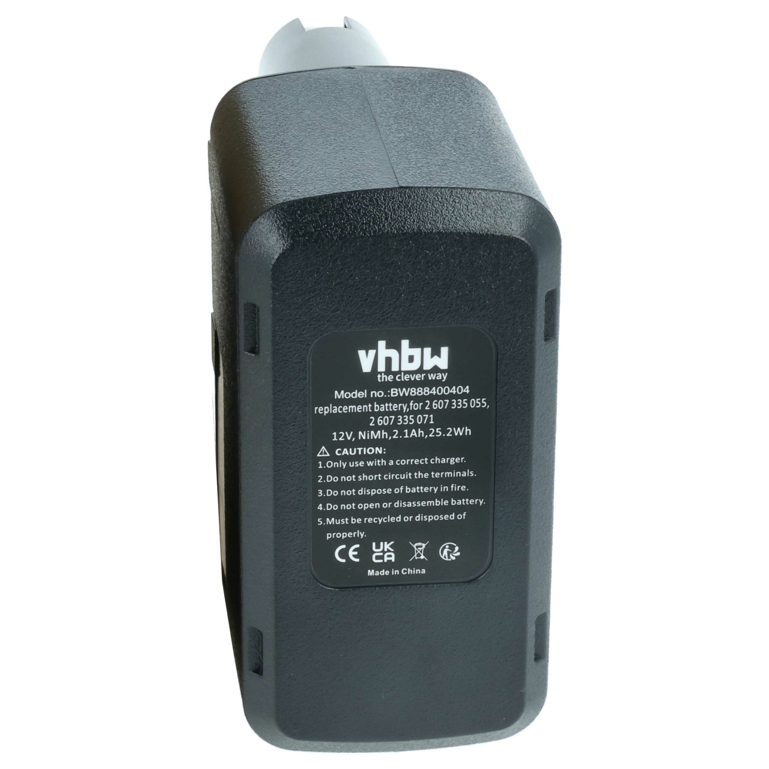 Bateria vhbw 12V 2100mAh NiMH para Ferramentas Bosch (2607335054, 2607335055, 2607335071) - Image 3