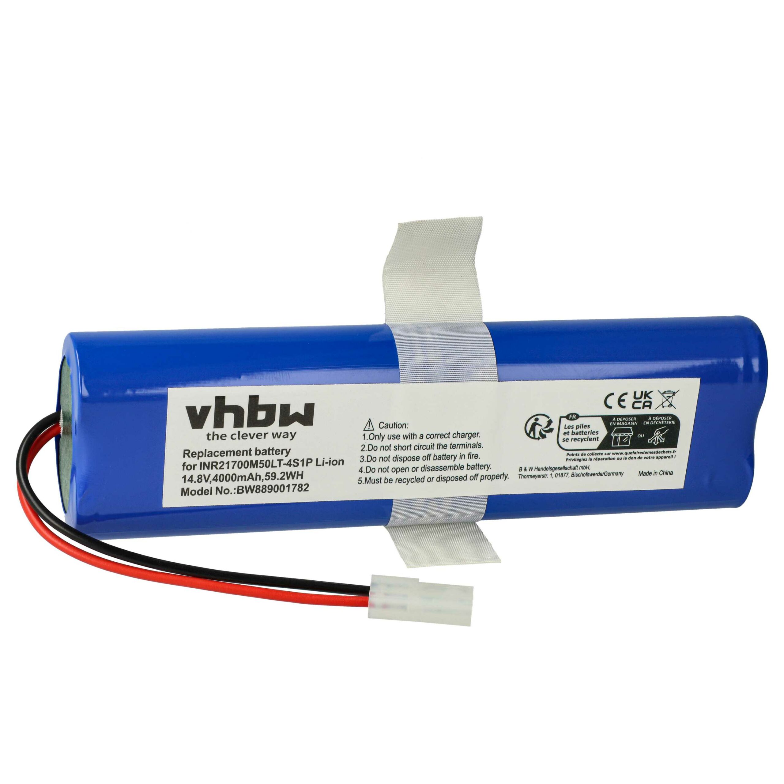 Bateria vhbw para 360 Botslab S8 Plus - 4000mAh, 14.8V, Li-Ion