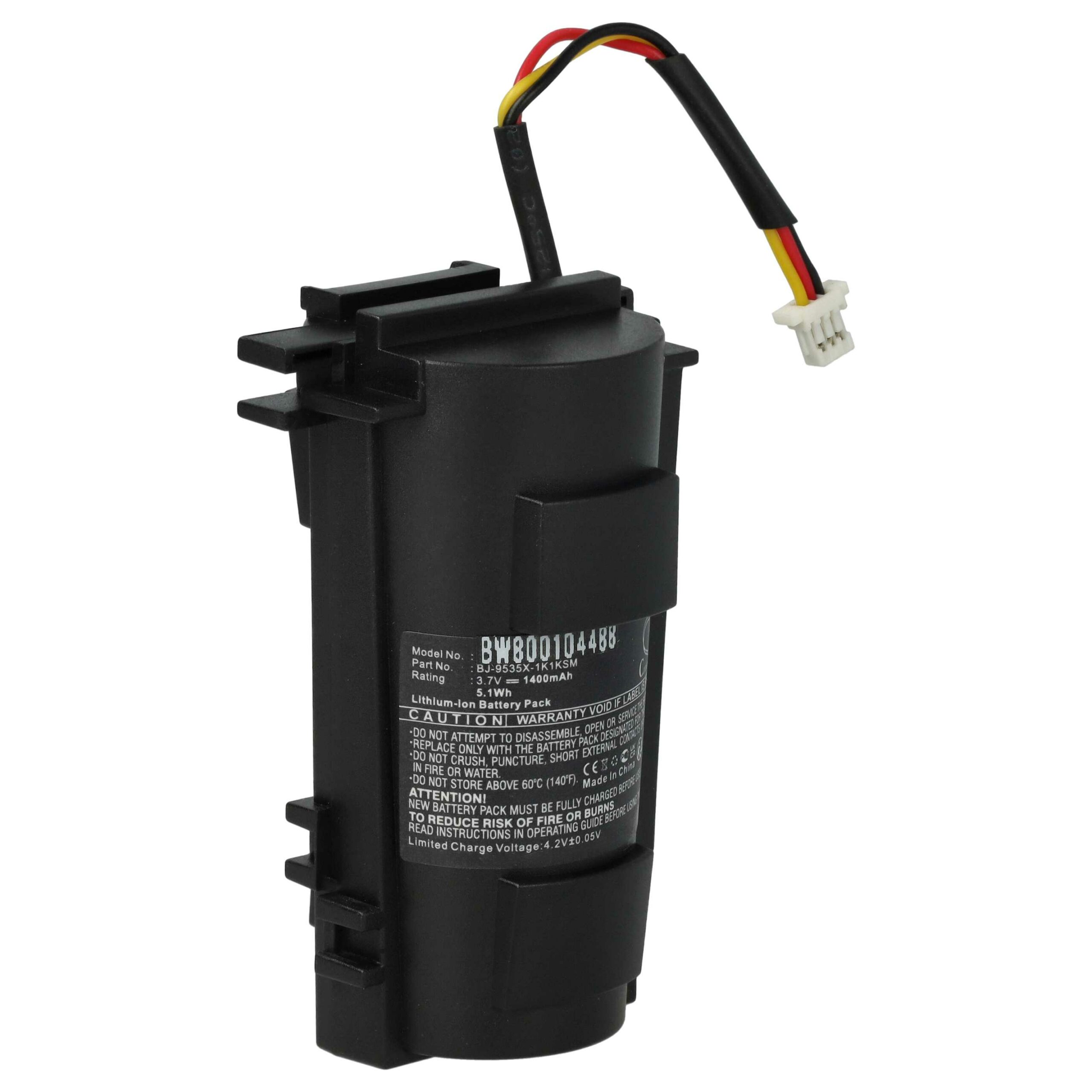 Bateria vhbw 1400 mAh 3.7V para Scanner Metrologic Honeywell - Substitui 46-00518, 00-06260A, 46-46870