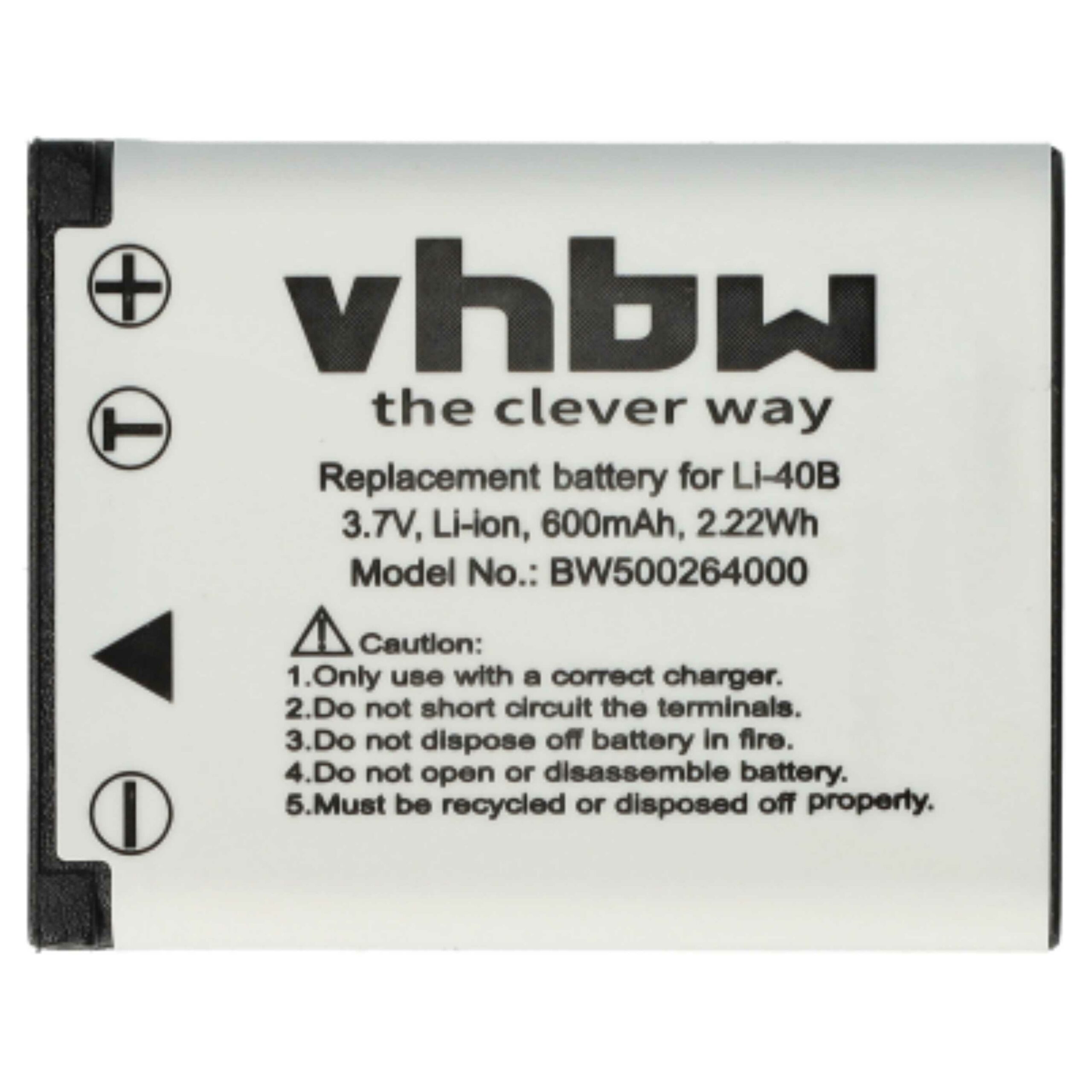 Pack 3x Bateria vhbw DLI216 - 600mAh, 3.7V, Li-Ion - Image 3