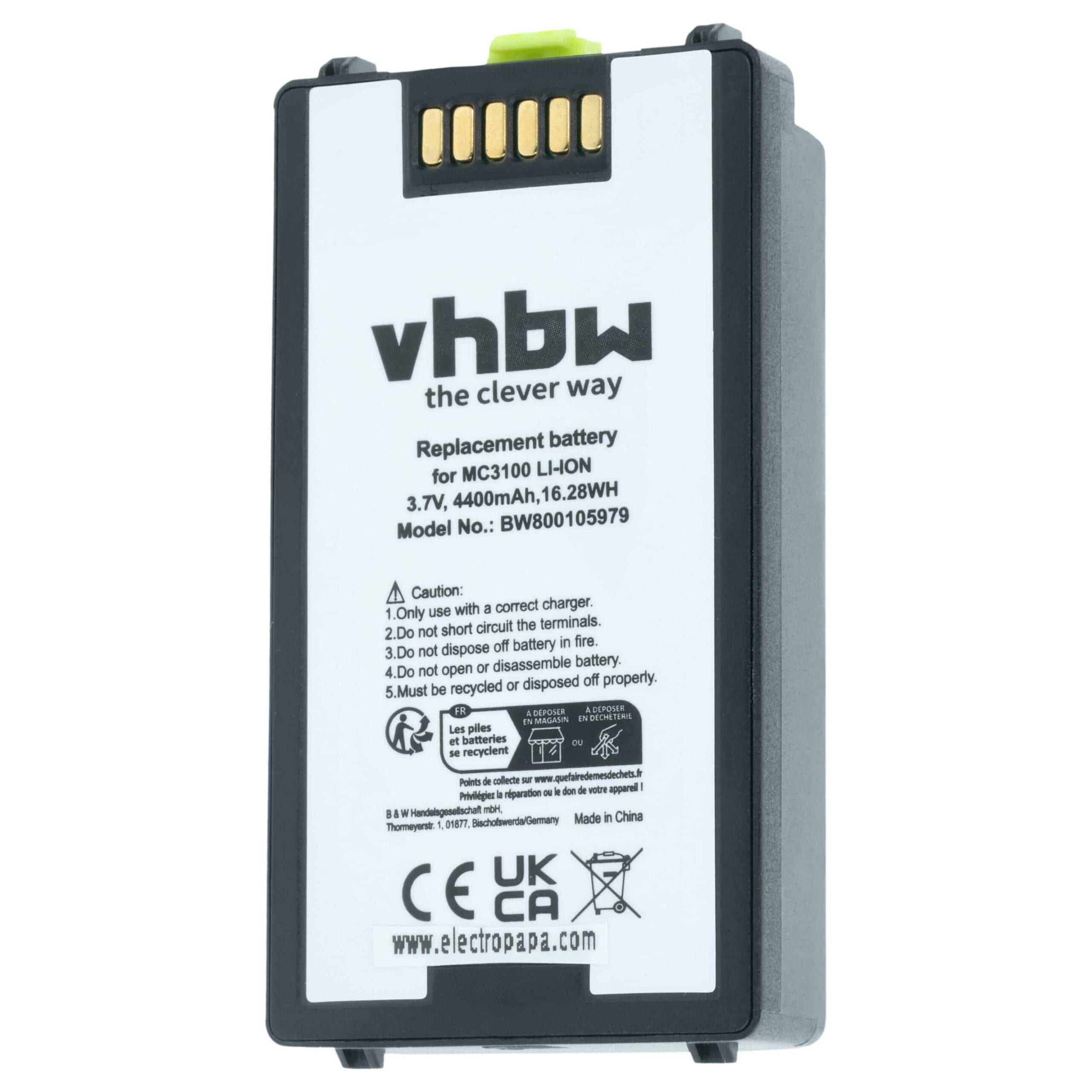 Bateria vhbw para Scanner de Códigos de Barras Symbol / Zebra - 4400 mAh 3.7 V - Image 3