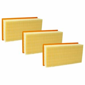3x Filtro Plissado Plano vhbw para Festool 452923, 259.307, 500558 e Kränzle