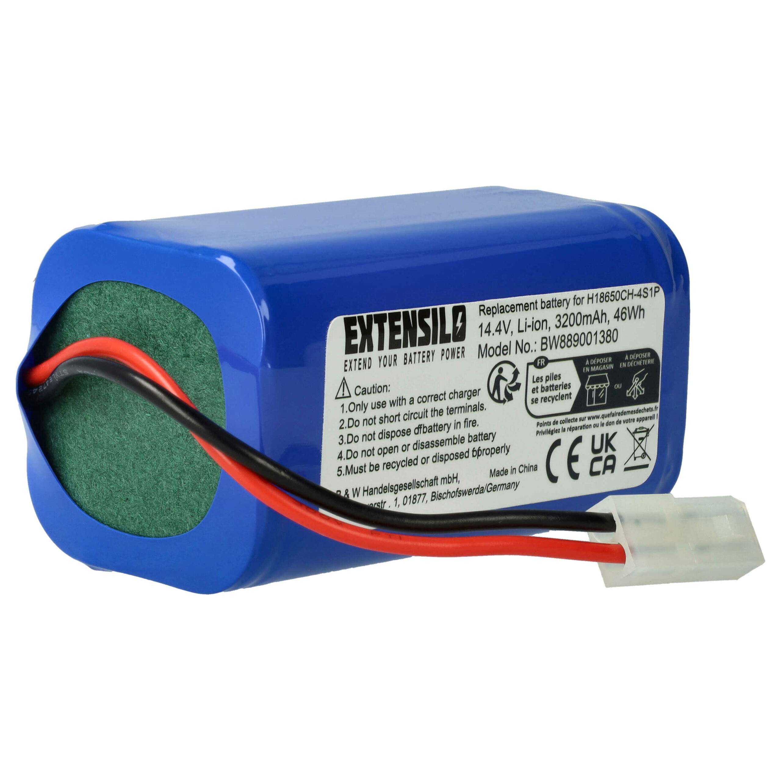 Bateria EXTENSILO para Aspiradores Robôs Panasonic, Xiaomi, Phicomm - 3200mAh 14.4V Li-Ion - Image 3