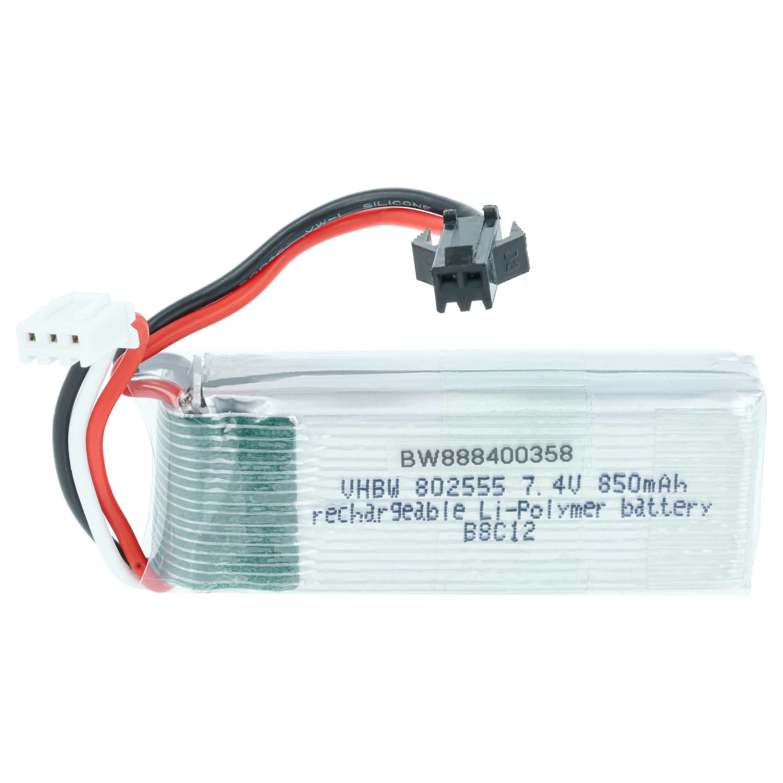 Bateria vhbw 850 mAh 7.4 V Li-polymer SM-2P para Modelos de Radiocontrolo - Image 3