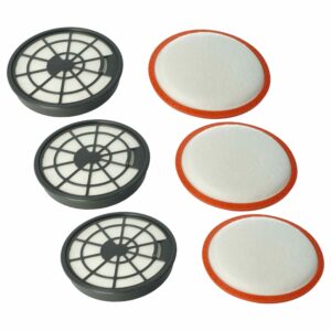 Conjunto de 3 Filtros de Substituição para Aspirador Dirt Devil 2620002, 2620001 - vhbw