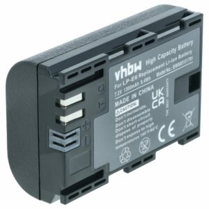 Bateria vhbw compatível com Canon LP-E6 - 1300mAh, 7.4V, Li-Ion com Chip Info