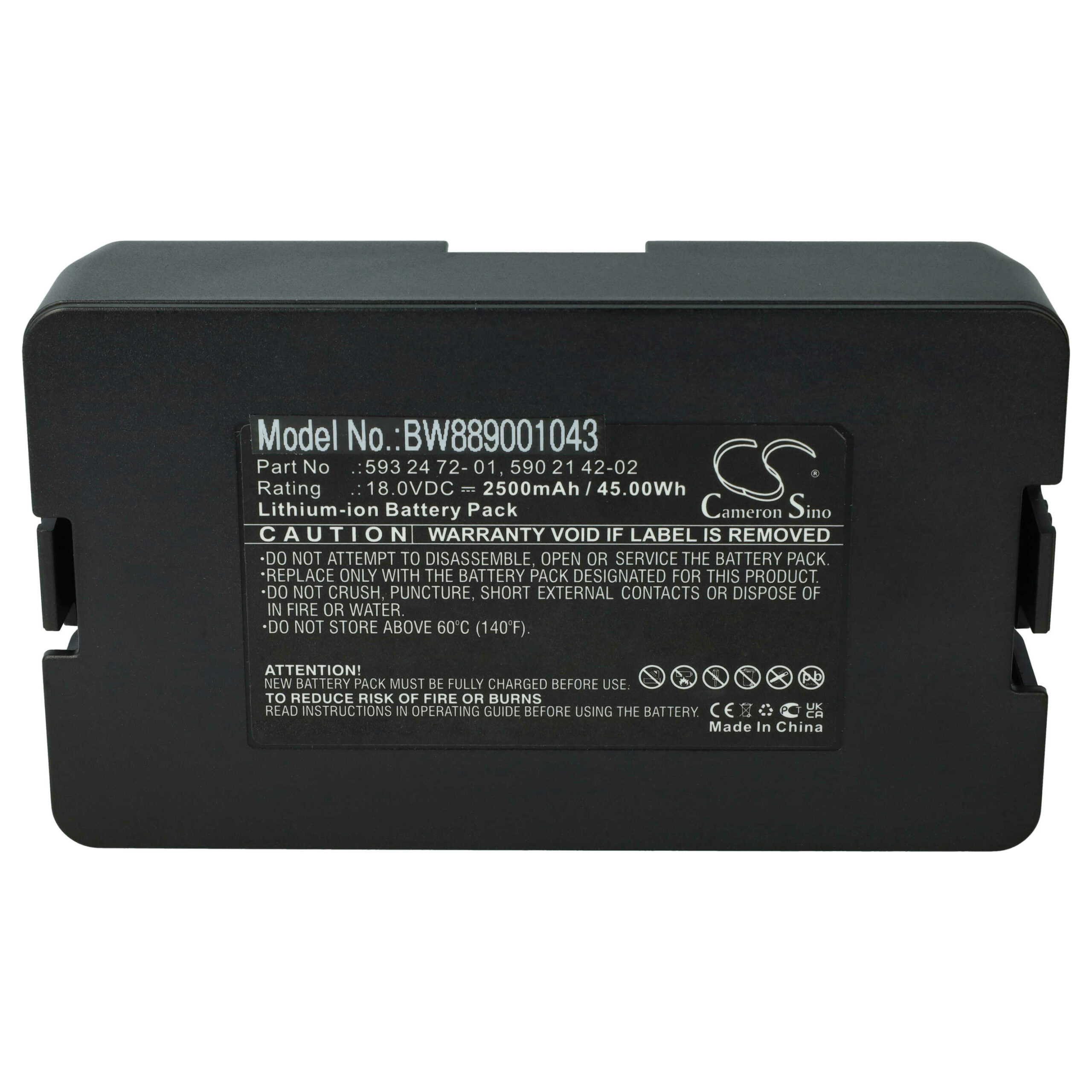Bateria vhbw 18 V 2500 mAh Li-Ion para cortadores de relva Flymo, McCulloch, Husqvarna e Gardena - Image 3