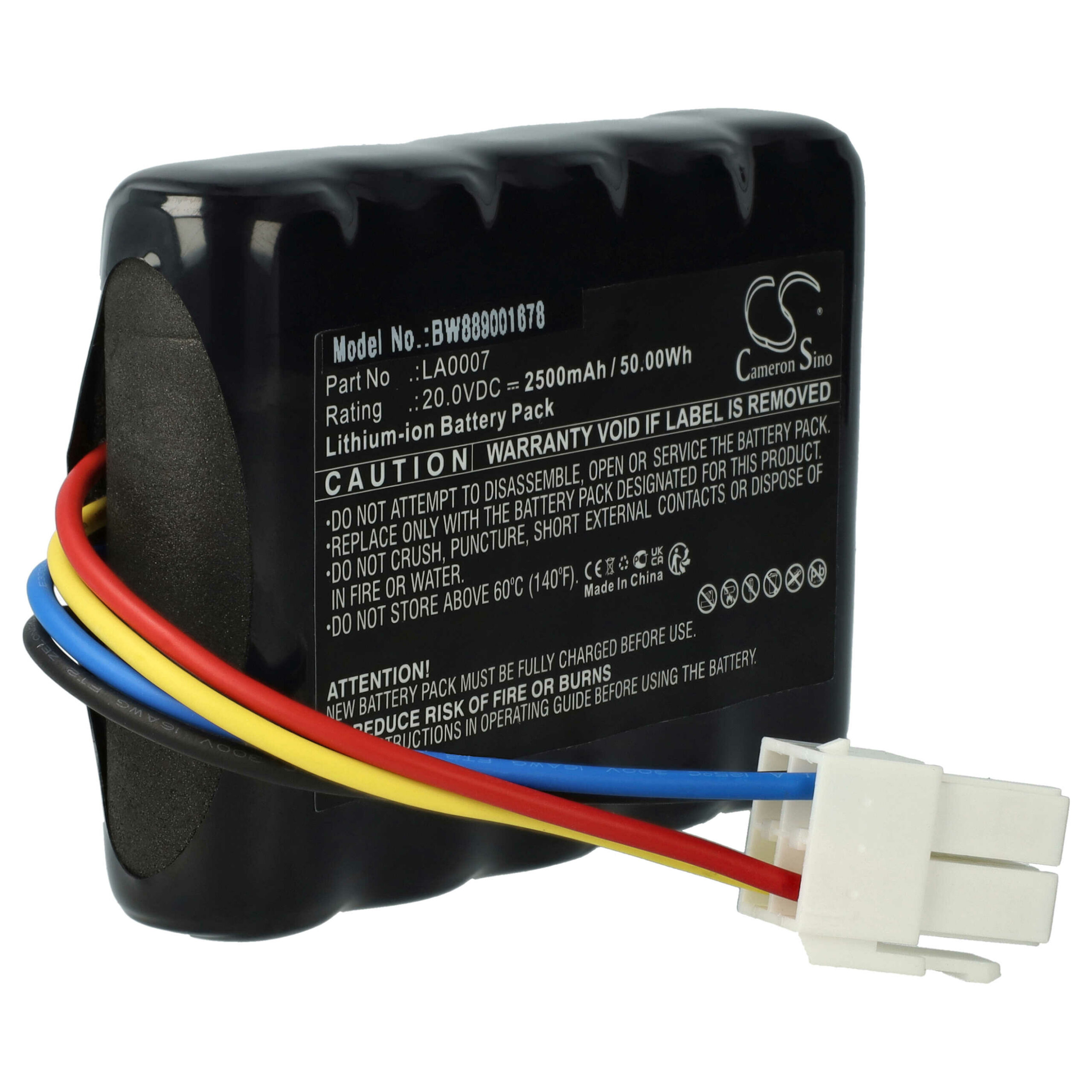 Bateria vhbw compatível Landxcape LA0007 - 2500 mAh 20 V Li-Ion - Image 3