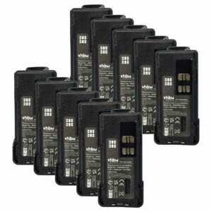 Pack 10x Bateria vhbw para Motorola PMNN4415AR, PMNN4415, PMNN441 - 2600 mAh 7.4 V Li-Ion + Clip
