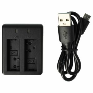 Carregador Micro-USB + Cabo para Câmaras Digitais Eken, Ekoo, Elephone, Ablegrid e outras - vhbw