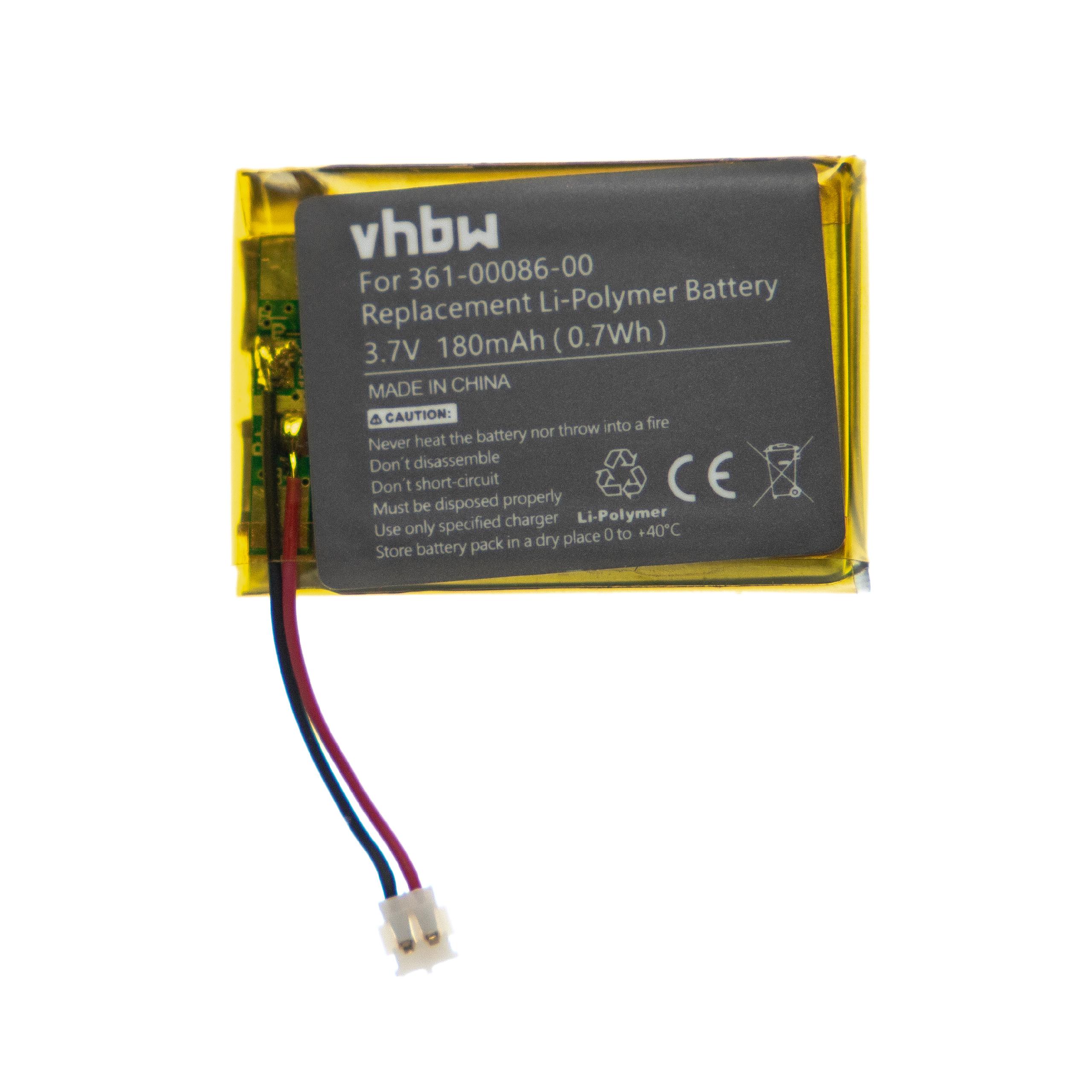 Bateria vhbw para Smartwatch Garmin 361-00086-00, 361-00072-10, 361-00072-00 - 180 mAh 3.7 V Li-polímero