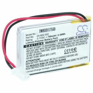 Bateria de Substituição para Lâmpada Solar LED vhbw - 700 mAh 3.7V Li-polímero