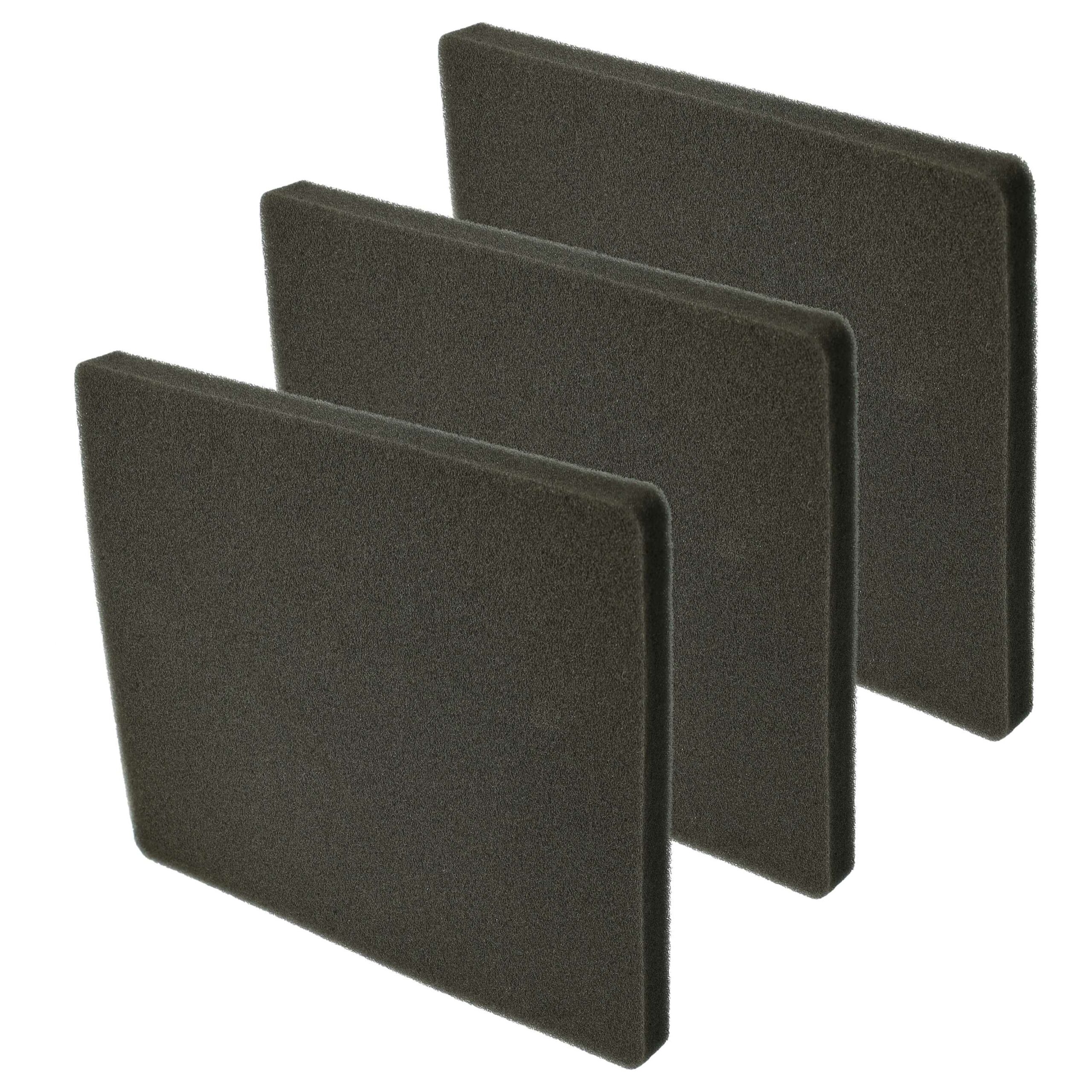 3x Filtro de Escape / Filtro de Esponja vhbw para Aspirador Electrolux (substitui 1180215012)