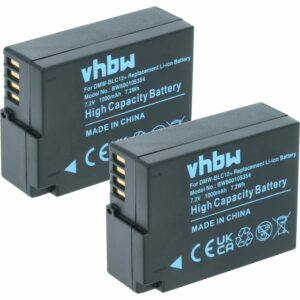 2x Bateria substitui Leica BP-DC12 - 1000mAh, 7.2V, Li-Ion com Chip de Informação