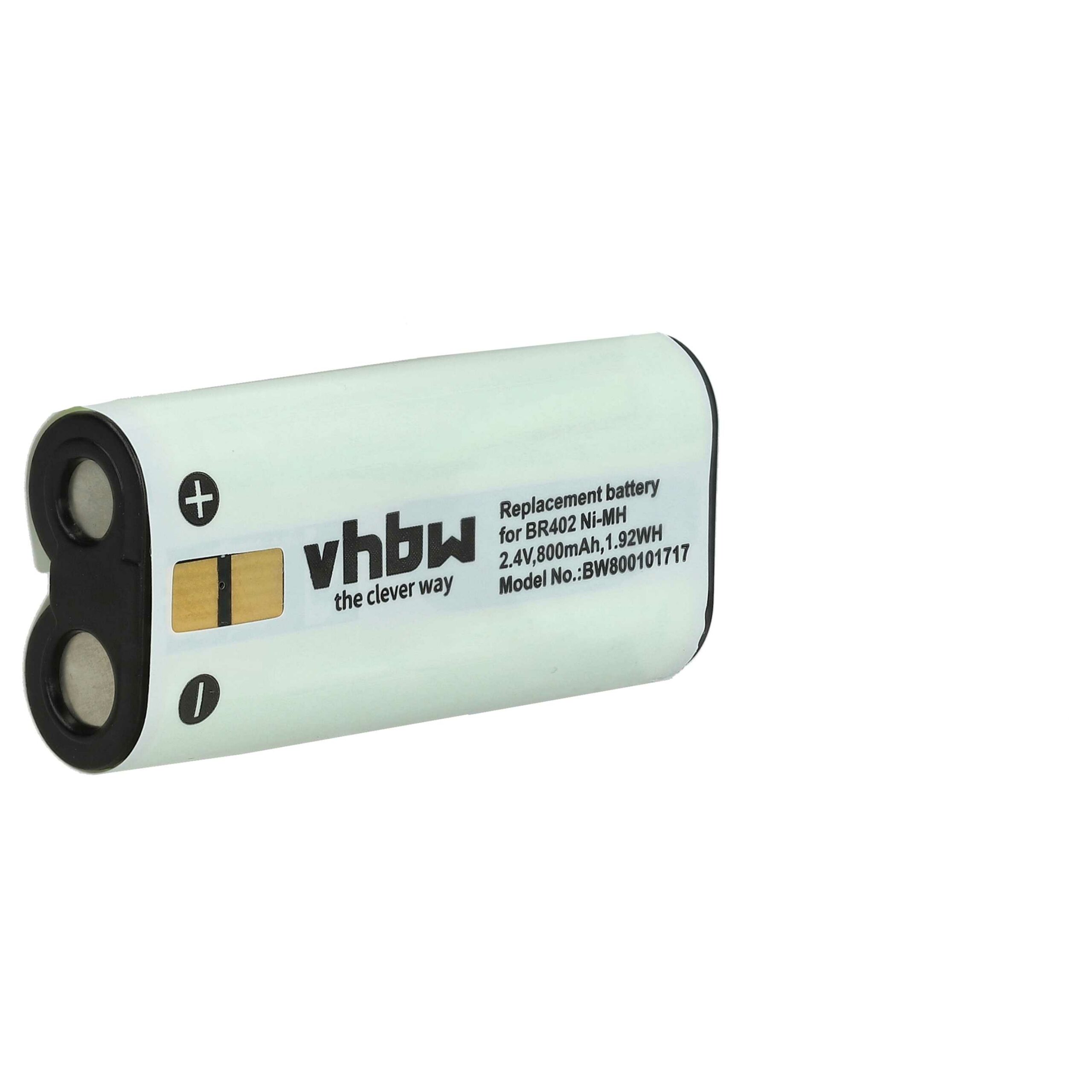 Bateria vhbw substitui Olympus BR403, BR402 - 800 mAh 2.4 V NiMH
