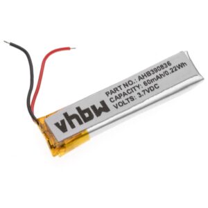 Bateria para Auricular Wireless Jabra CPL-556, B350735, AHB390836, HS-11 - 60 mAh 3.7 V Li-polímero vhbw