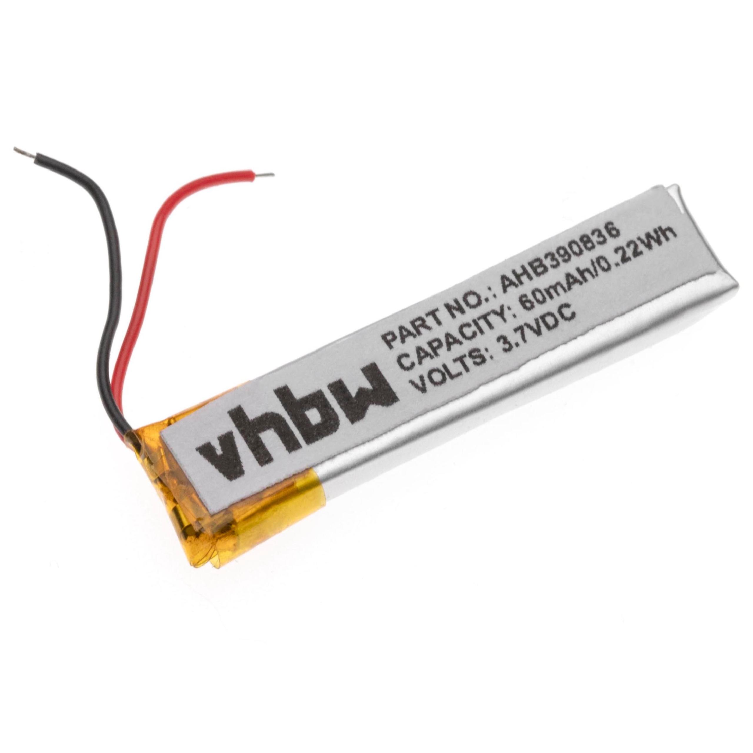 Bateria para Auricular Wireless Jabra CPL-556, B350735, AHB390836, HS-11 - 60 mAh 3.7 V Li-polímero vhbw