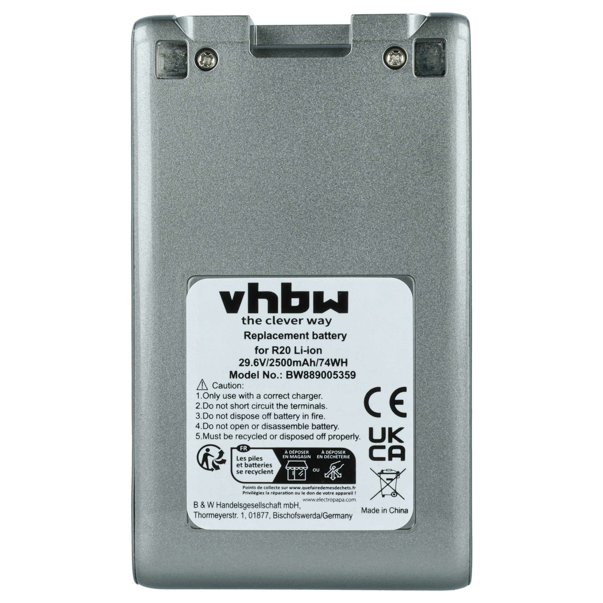 Bateria de substituição vhbw para Dreame VBP2-06, P2033-8S1P-GYA - 2500mAh, 29.6V, Li-Ion - Image 3